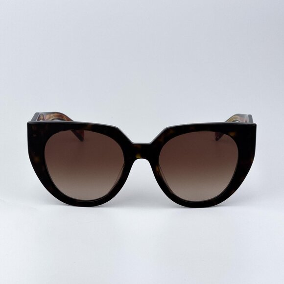 Prada PR14WS 2AU6S1 Women BRAND NEW Sunglasses Havana Brown Gradient Cat Eye - Picture 6 of 11